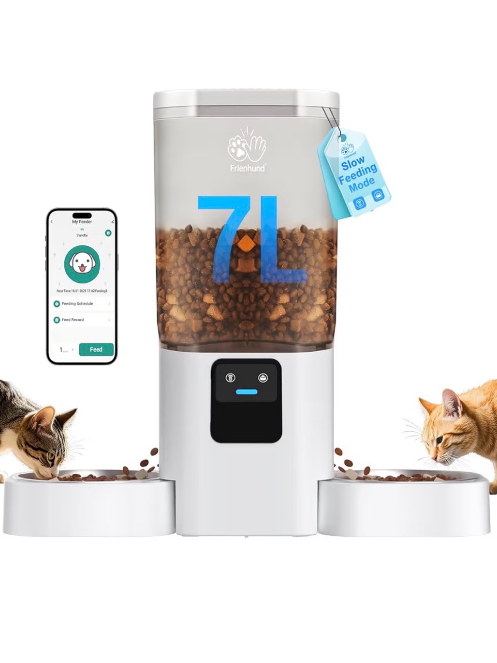 Automatic Pet Feeder 7L - White